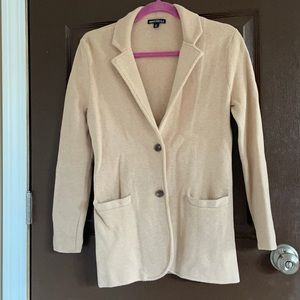 J Crew S sweater blazer beautiful color camel